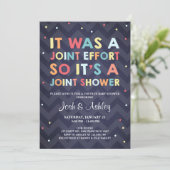 Couples Baby Shower invitation Coed Shower Joint (Standing Front)