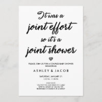 Couples Baby Shower invitation Coed Shower Joint