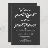 Couples Baby Shower invitation Coed Shower Joint (Front/Back)