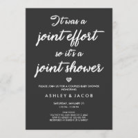 Couples Baby Shower invitation Coed Shower Joint