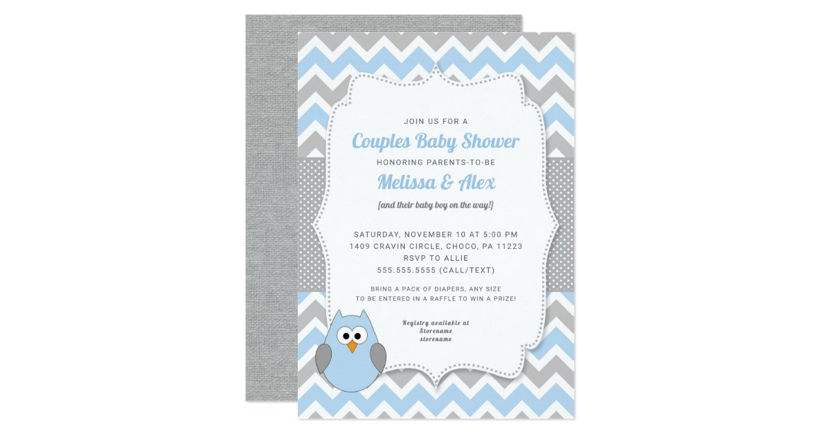 Couples Baby Shower Invitation Diaper Raffle Zazzle Com