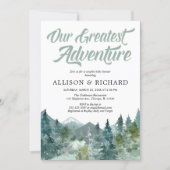 Couples baby shower, Our greatest adventure rustic Invitation (Front)