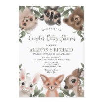 Couples baby shower woodland animals forest animal invitation
