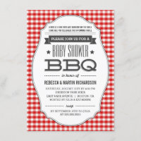 Couples BBQ Baby Shower Invitations