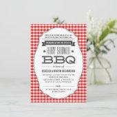 Couples BBQ Baby Shower Invitations (Standing Front)