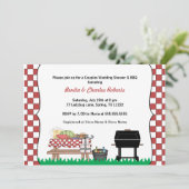 Couples BBQ Bridal Shower invitation (Standing Front)