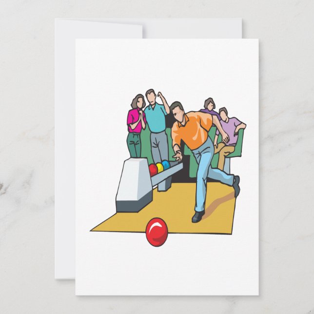 Couples Bowling Invitation (Front)