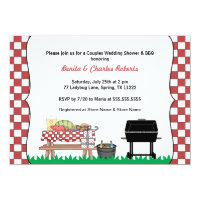 Couples Bridal or Wedding Shower & BBQ invite