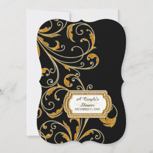 Couple's Bridal Shower Glam Old Hollywood Regency Invitation