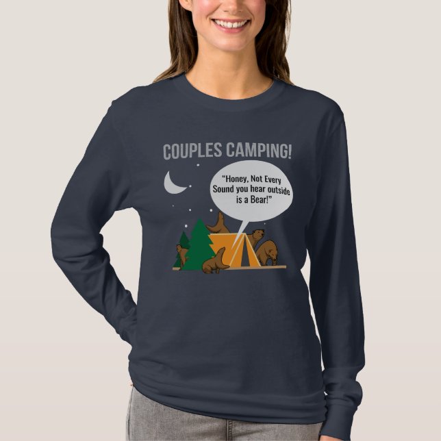 Couples Camping Funny Camper T-shirt (Front)