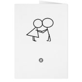 Couple's Card, Grayish Bluish xoxo Cards (Back)