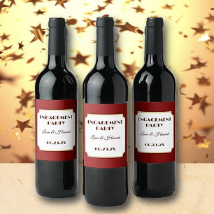 Couple's Celebration! Engagement Party Wine Label