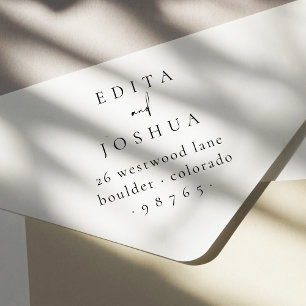 Couple's Chic Calligraphy Wedding Return Address Self-inking Stamp