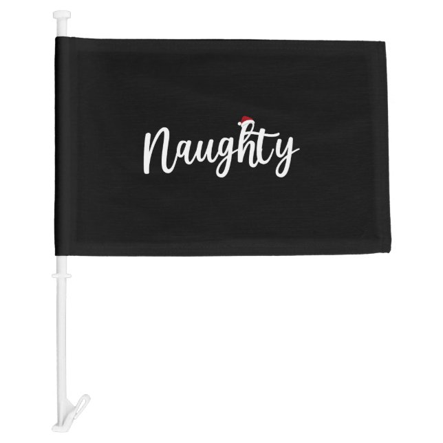 Couples Christmas Naughty Car Flag (Front)