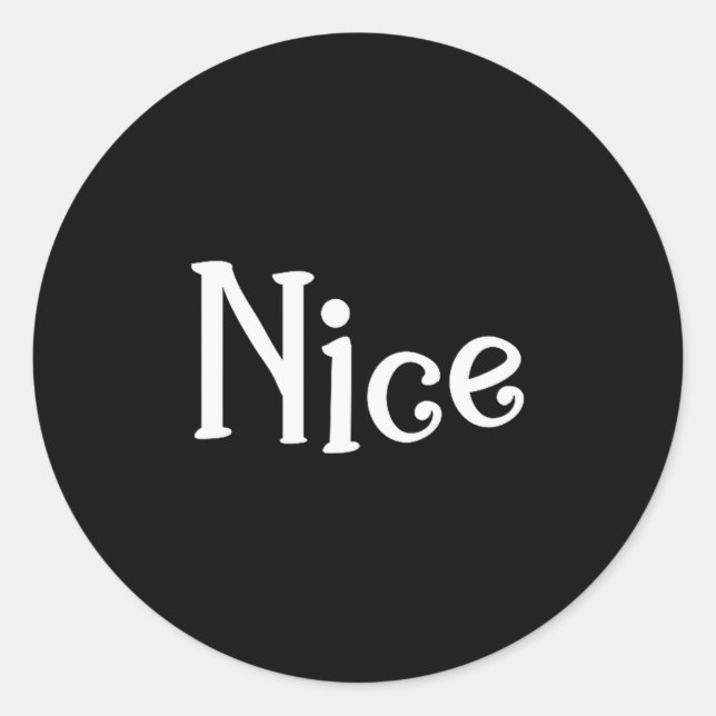 Couples Christmas Naughty Nice Matching Holiday Ma Classic Round Sticker (Front)