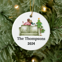 Couples Christmas Personalized Ornament
