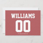 Couples Co-Ed Football Baby Shower Invitations Red (Back)
