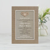 Couples Coed Wedding Shower Invitation -- Burlap (Standing Front)