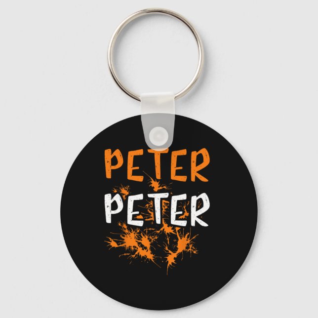 Couples Costume Peter Pumpkin Eater Splash Hallowe Keychain (Front)