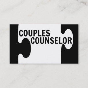 Couples Counselor Puzzle Piece Business Card
