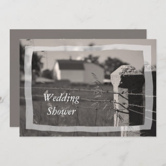 Couples Country Farm Wedding Shower Invitation