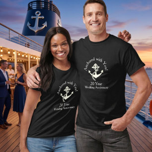 Couples Cruise 20th Anniversary gray Personalize T-Shirt