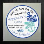 Couple's Cruise Let's Get Nauti Cabin Door Marker Car Magnet<br><div class="desc">Decorate your cabin ship door with this fun stateroom door marker. This custom cruise magnet features the fun saying "Let's Get Nauti." Personalize the theme and your names in fun rope font. You can also customize the cruise line's name, cruise ship name, type of cruise itinerary, and sailing date. Please...</div>