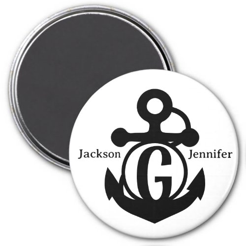 Couples Custom G Initial Anchor Cruise Door Magnet