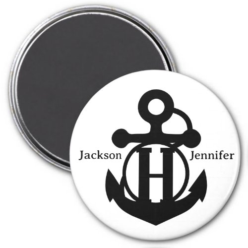 Couples Custom H Initial Anchor Cruise Door Magnet