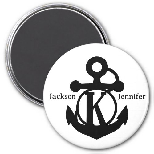 Couples Custom K Initial Anchor Cruise Door Magnet