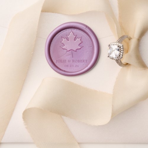 Couples Elegant Maple Leaf  Wax Seal Stamp