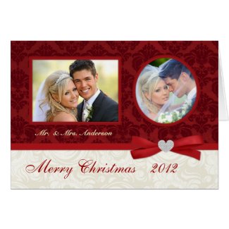 Couples First Christmas 2-Photo Holiday Cards