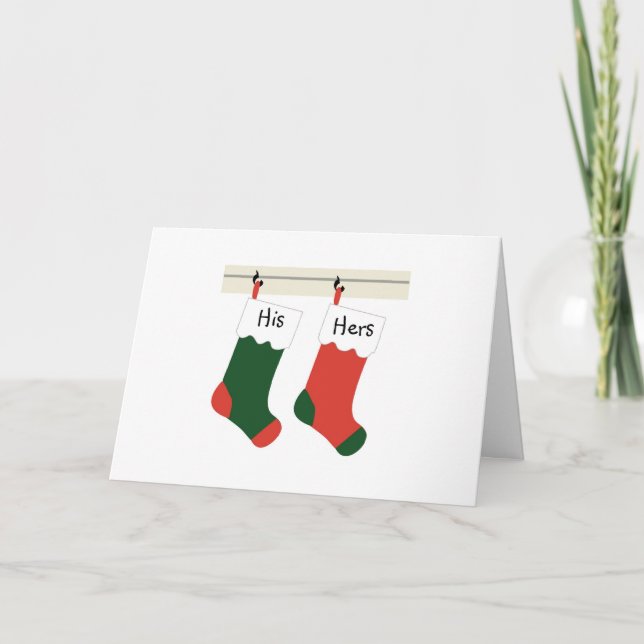 Couples First Christmas Newlyweds Christmas Card (Front)