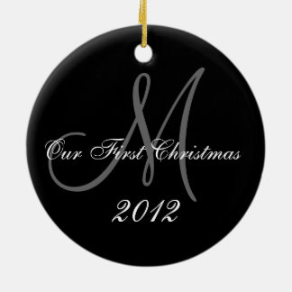 Couple's First Christmas Ornament | Monogram