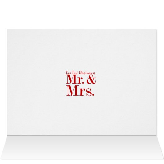 Couple's First Christmas Photo Christmas Card (Inside Horizontal (Top))