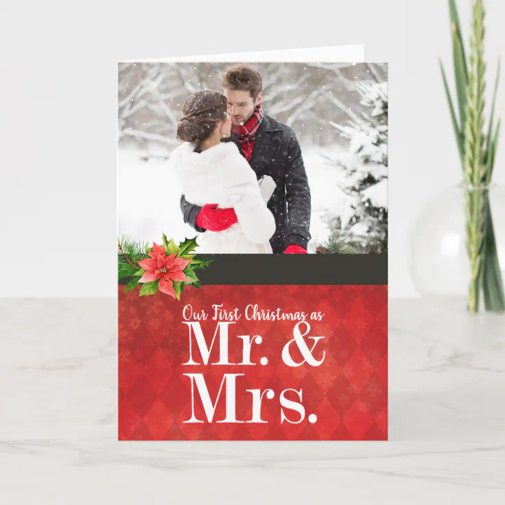 Couple's First Christmas Photo Christmas Card Zazzle