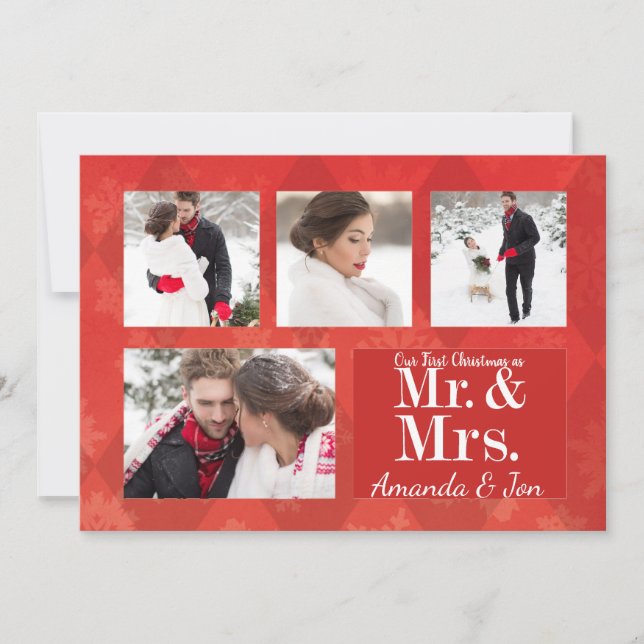 Couple's First Christmas Photo Christmas Card (Front)
