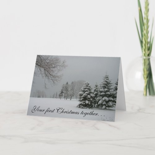 Couples First Christmas Together_Winter Landscape Holiday Card