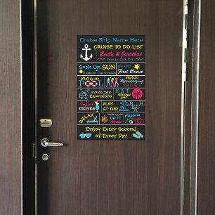 Couples First or Other Number Cruise To Do List Magnetic Dry Erase Sheet