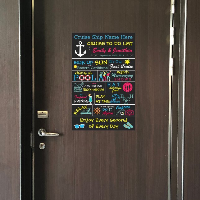 Couples First or Other Number Cruise To Do List Magnetic Dry Erase Sheet (Creator Uploaded)