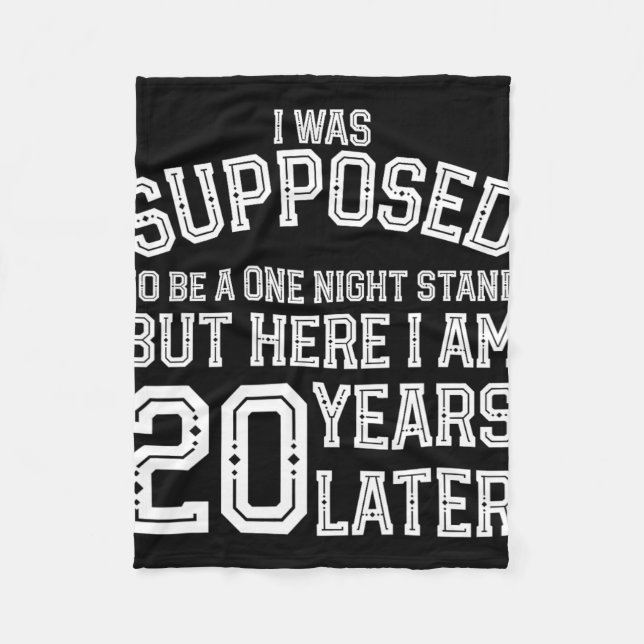 Couples Funny 20th 20 Year Anniversary Husband Wif Fleece Blanket (Front)