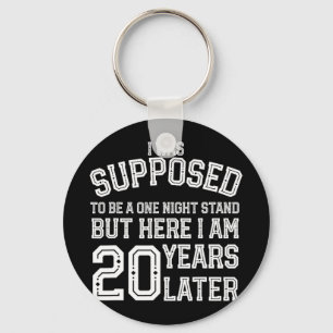Couples Funny 20th 20 Year Anniversary Husband Wif Keychain