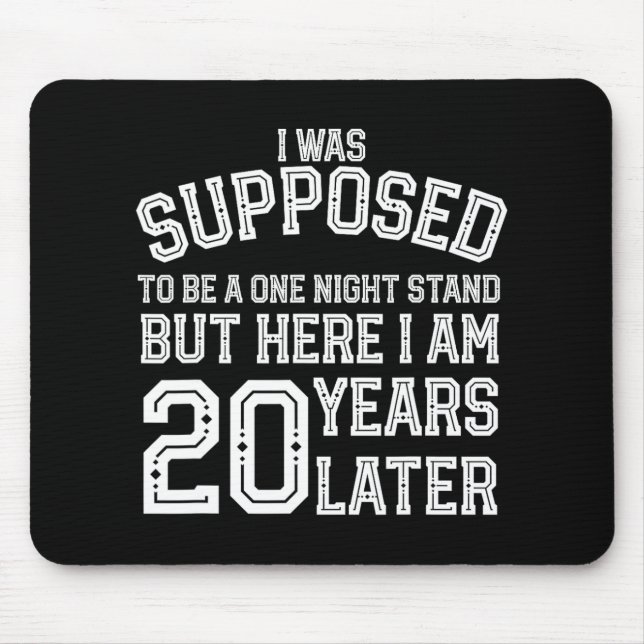 Couples Funny 20th 20 Year Anniversary Husband Wif Mouse Pad (Front)