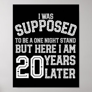 Couples Funny 20th 20 Year Anniversary Husband Wif Poster