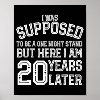Couples Funny 20th 20 Year Anniversary Husband Wif Poster