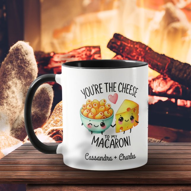  Couples Funny Custom "Cheese to My Macaroni" Mug (Couples Funny Custom "Cheese to My Macaroni" Mug)