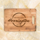 Couples' Gift Cutting Board with Custom Names (Top)