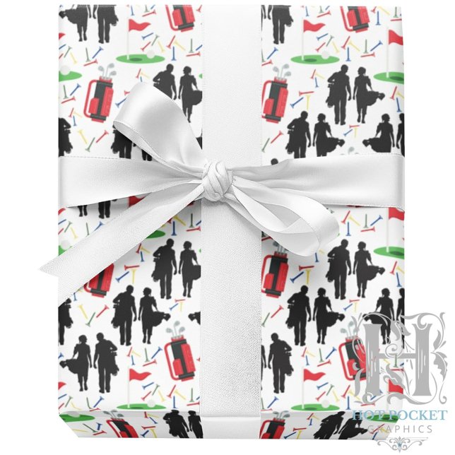 Couples Golf Gift Wrapping Paper (Creator Uploaded)
