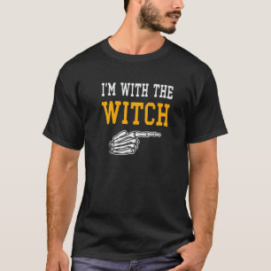 Couples Halloween Costume  Men Dad I'm With The Wi T-Shirt