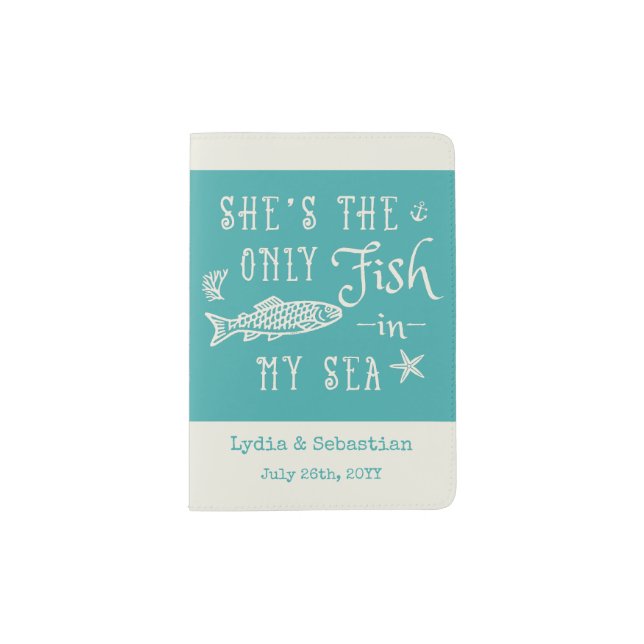 Couples Husband Wife Cute Matching Cruise Vacation Passport Holder (Front)
